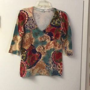 Vertigo Paris Colorful Beaded Sweater